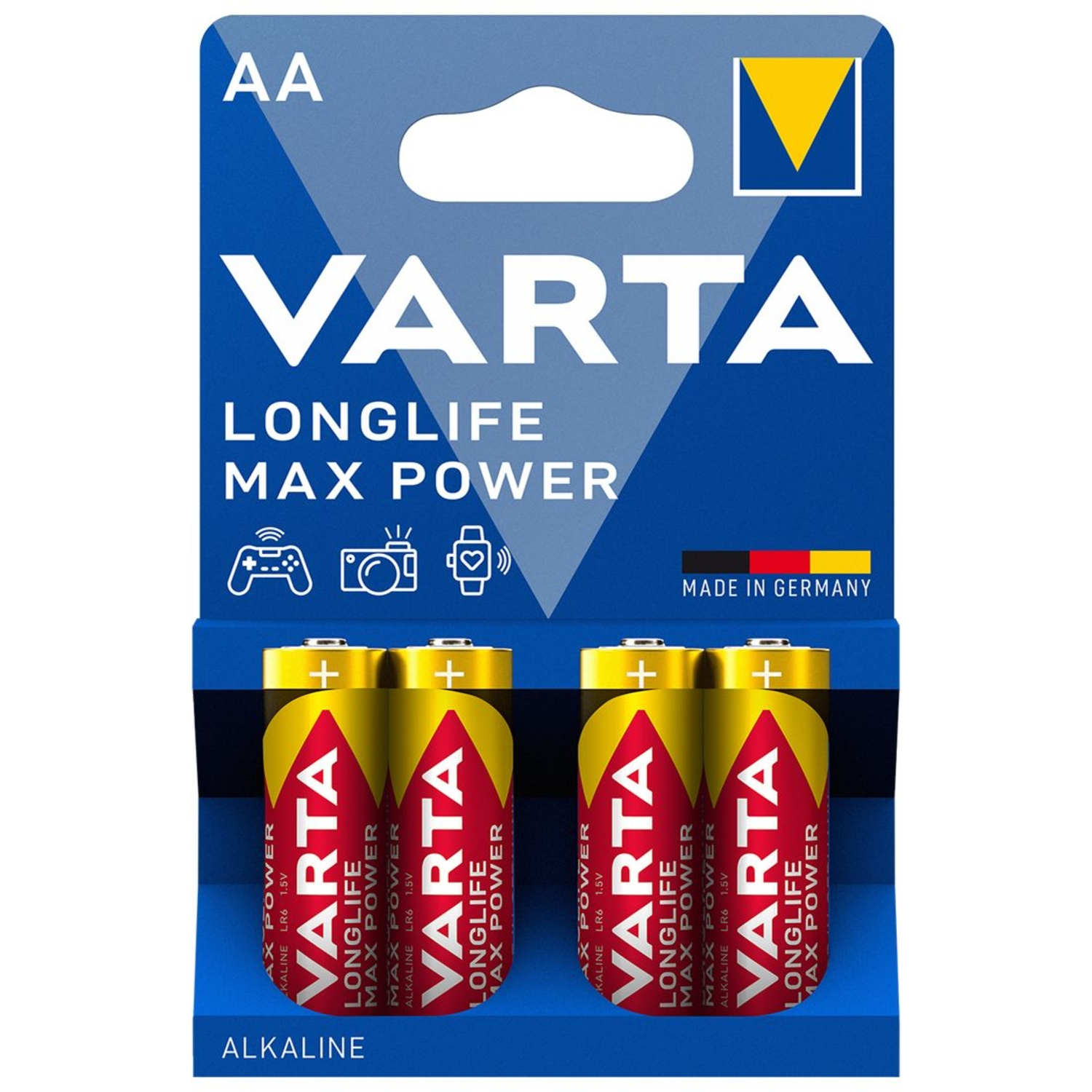 Varta Batterie Longlife Max Power AA Mignon Alkaline 1,5V 4er Pack