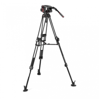 Manfrotto 645 Alu Fast Doppelrohr-Stativ mit 509 Pro Videokopf