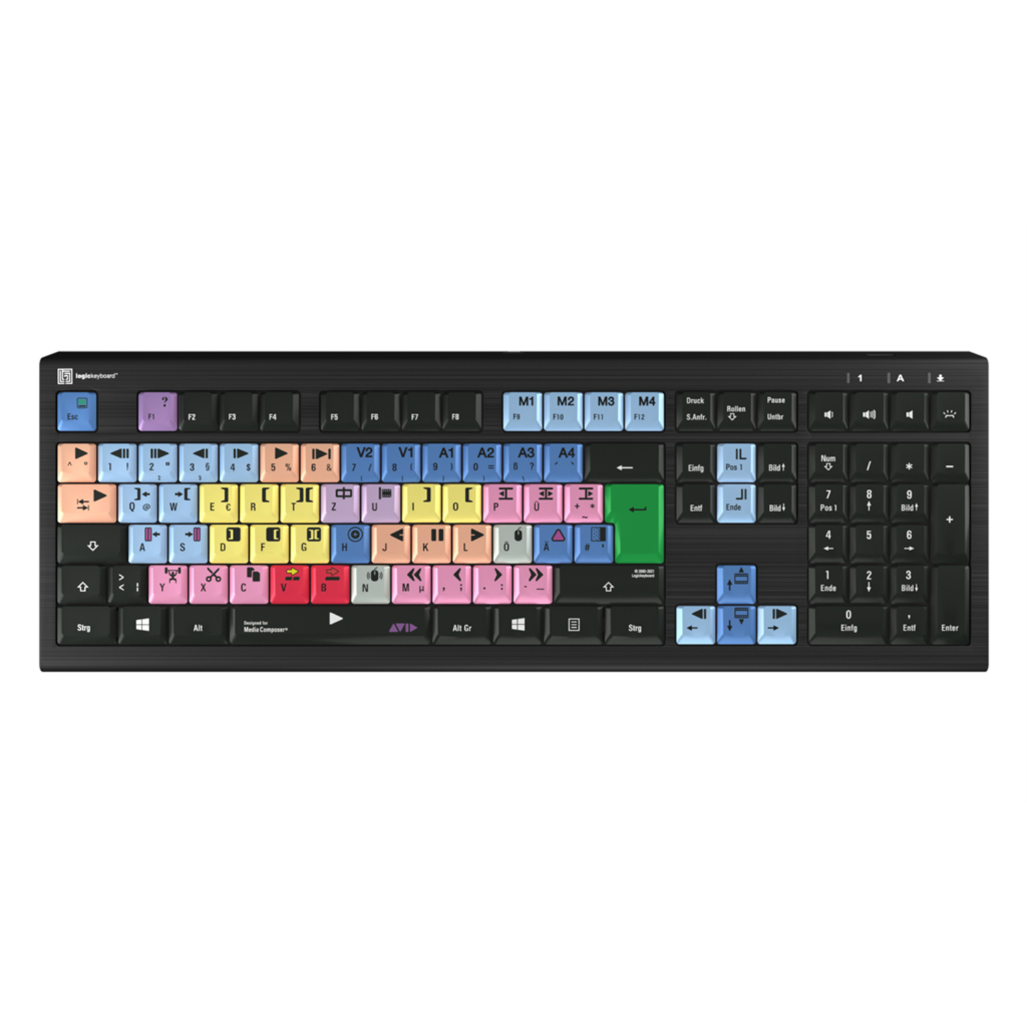 LogicKeyboard Media Composer PC ASTRA 2 Backlit Keyboard DE