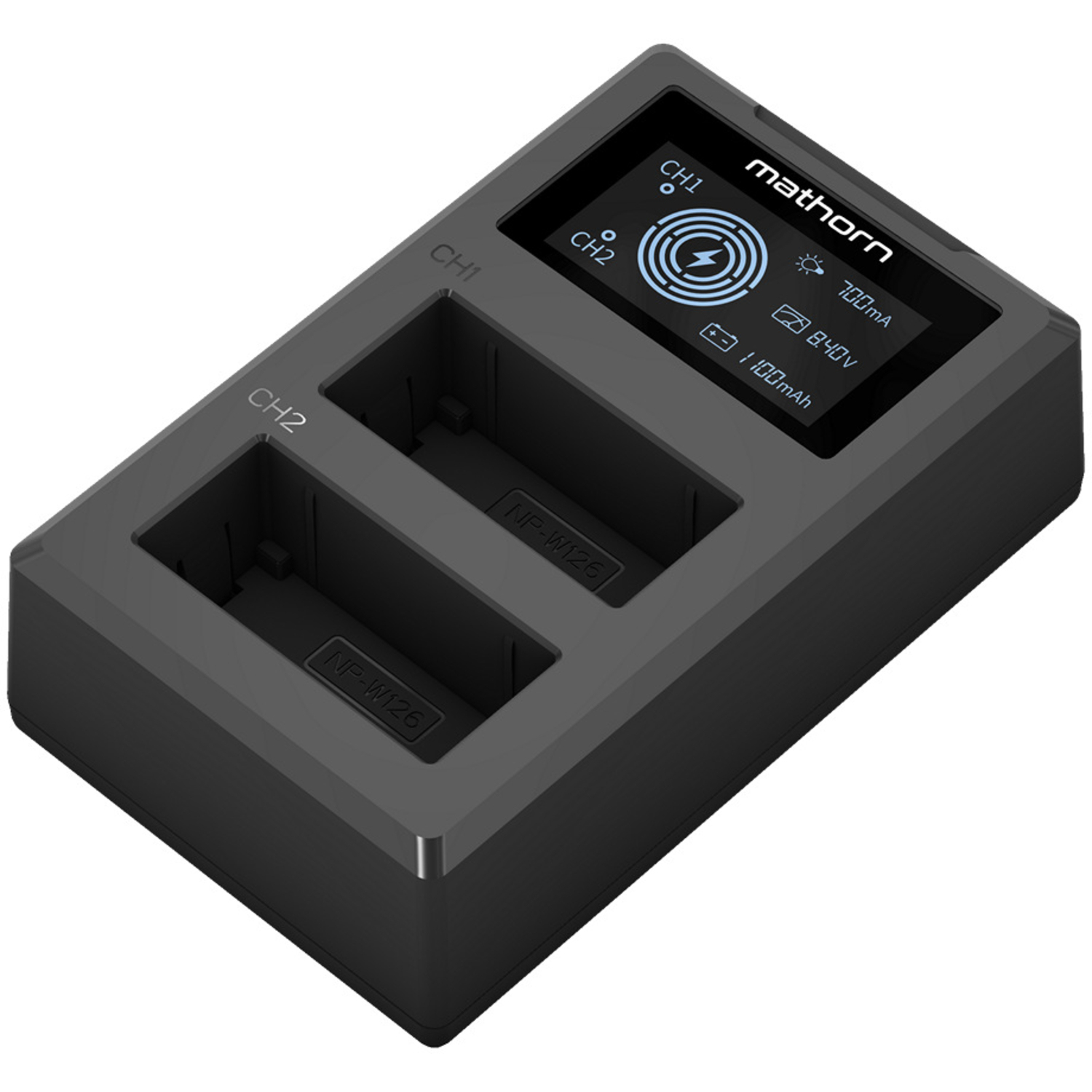 Mathorn Dual-Akkuladegerät MBC-D130 für Fujifilm NP-W126