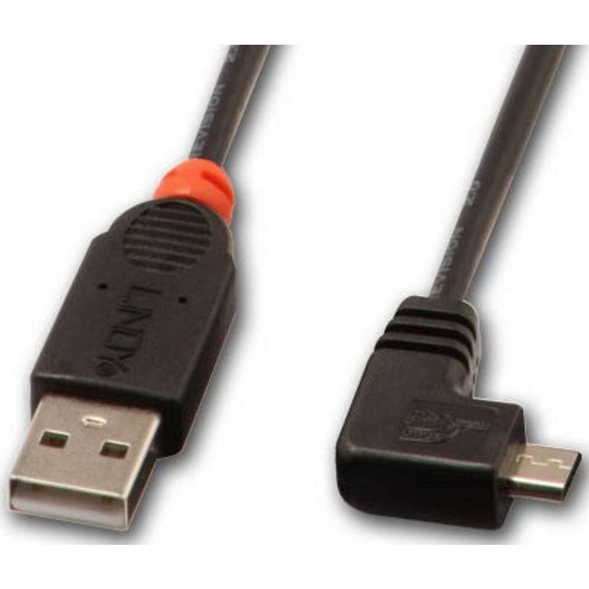 Lindy USB-Kabel 2.0 Typ A - Micro-B 90° gewinkelt, 1m