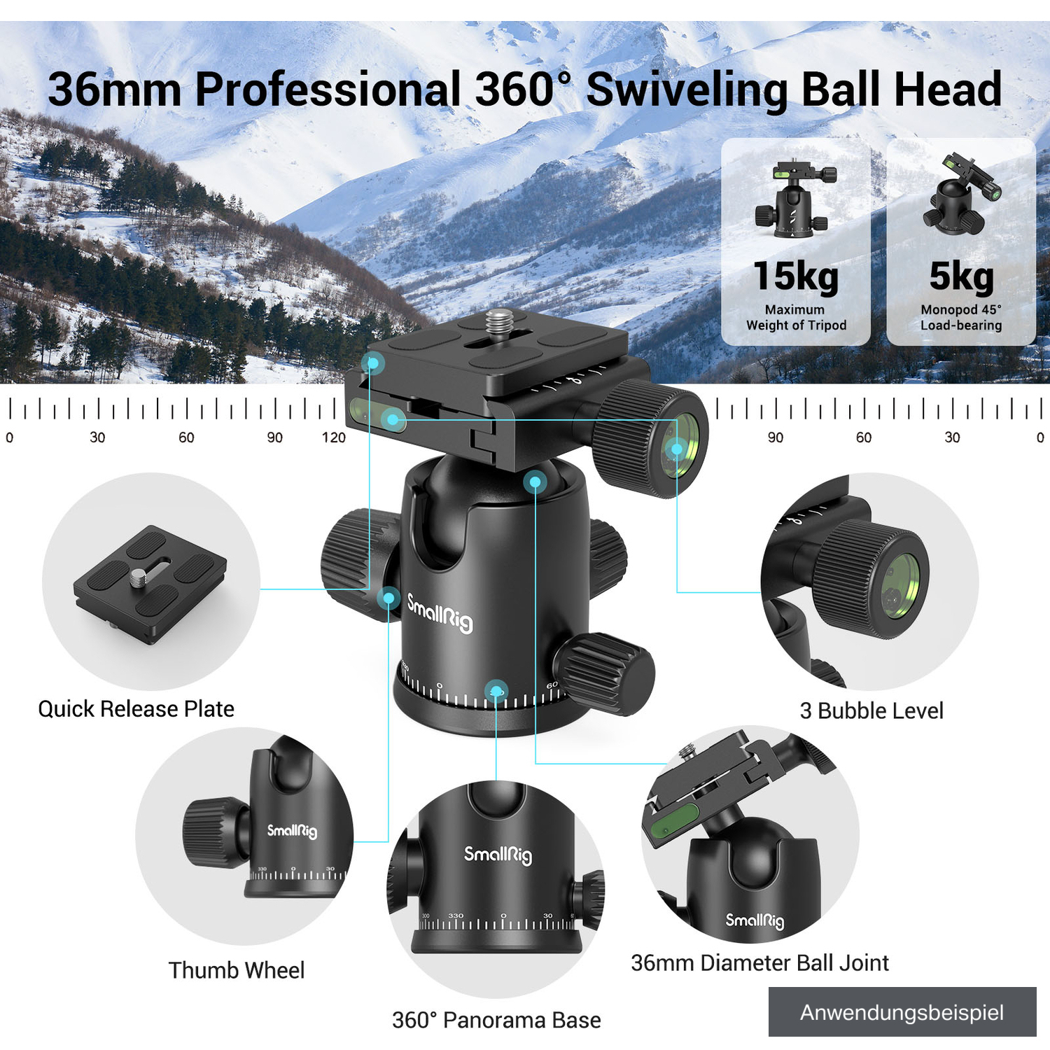 SmallRig Stativ Aluminium CT-10 3935