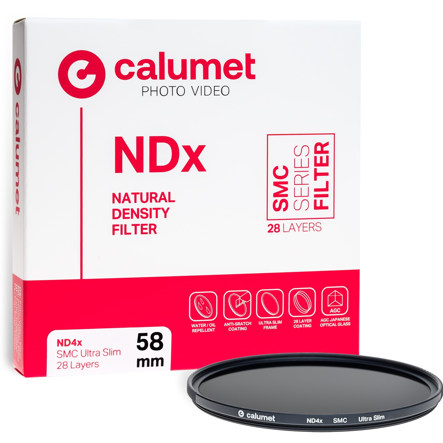 Calumet Filter ND4x SMC 58mm Ultra Slim 28 Lagen Graufilter