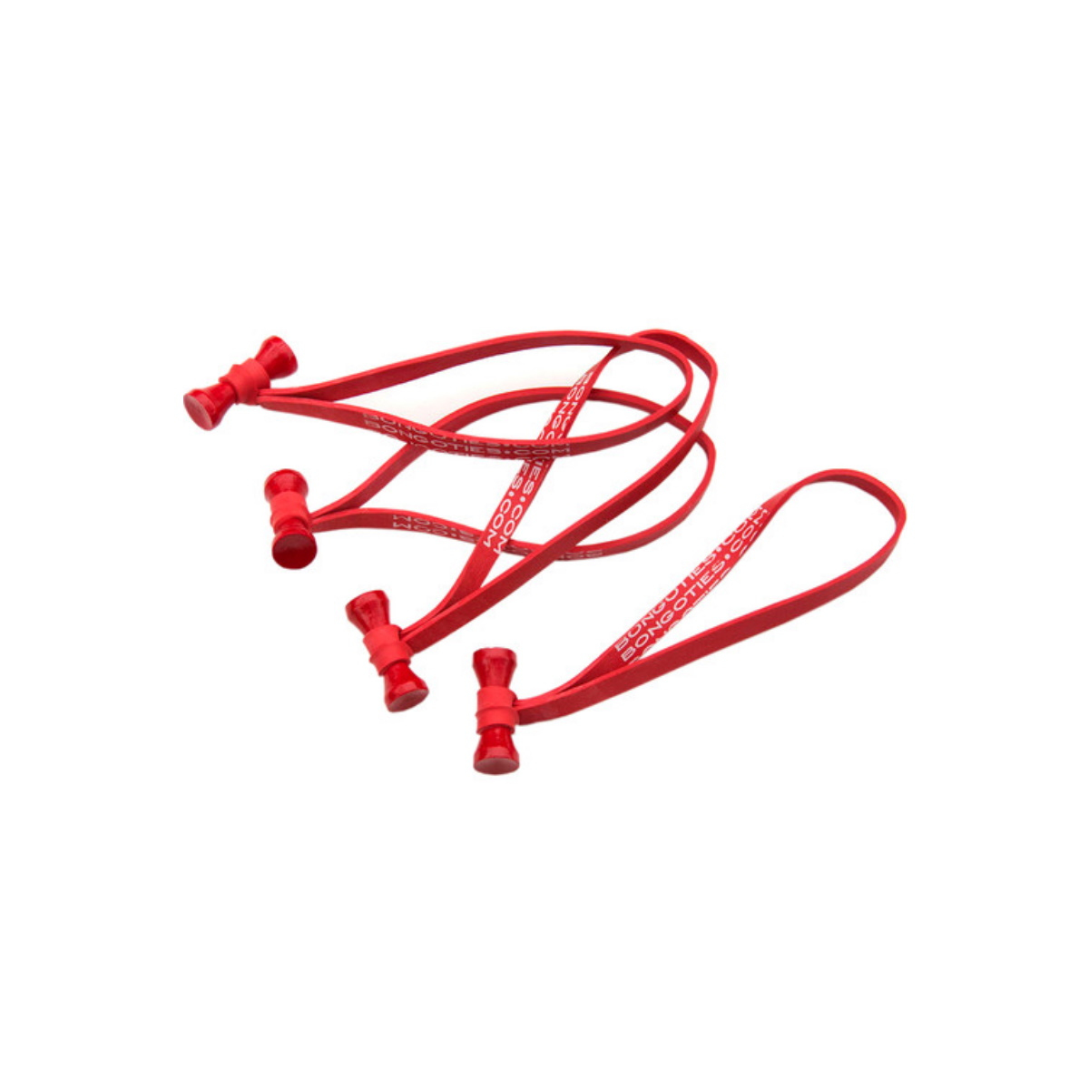 Bongo Ties Wiederverwendbare Kabelschlaufen, 10er Pack, rot