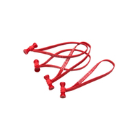 Bongo Ties Wiederverwendbare Kabelschlaufen, 10er Pack, rot