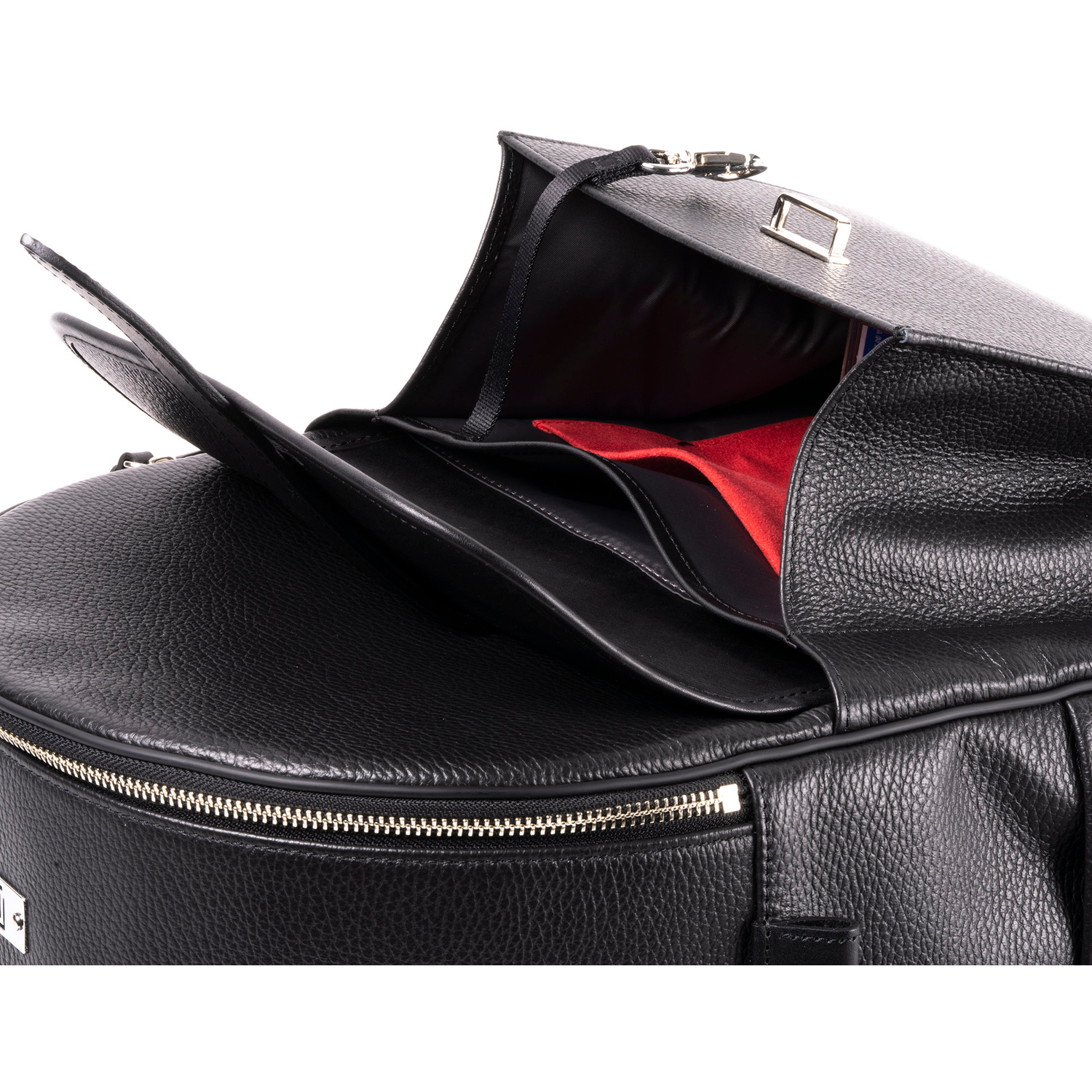 Artisan & Artist ACAM-EX0002 Premium Leder-Rucksack ''TOKYO'' schwarz