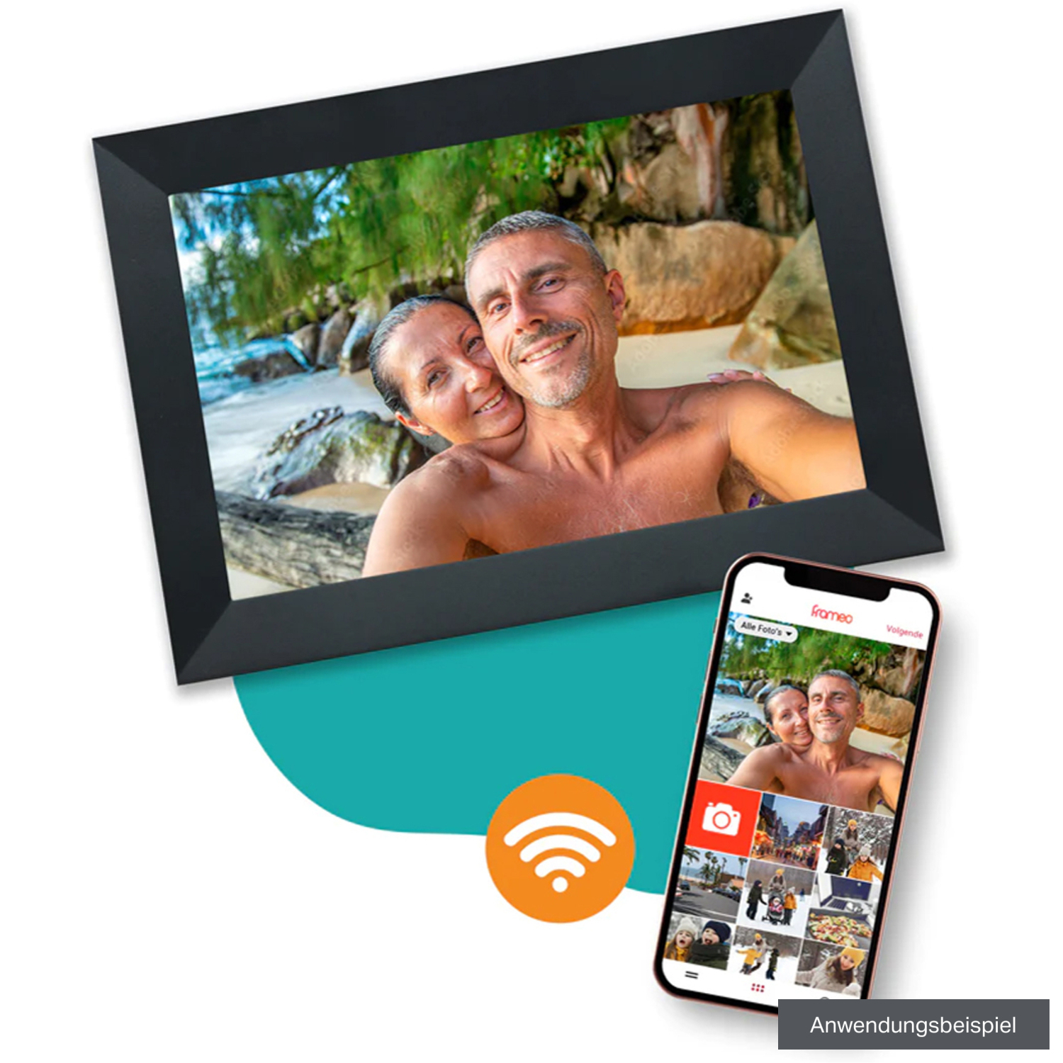 Pora&Co Digitaler Bilderrahmen WF-805T 8" schwarz