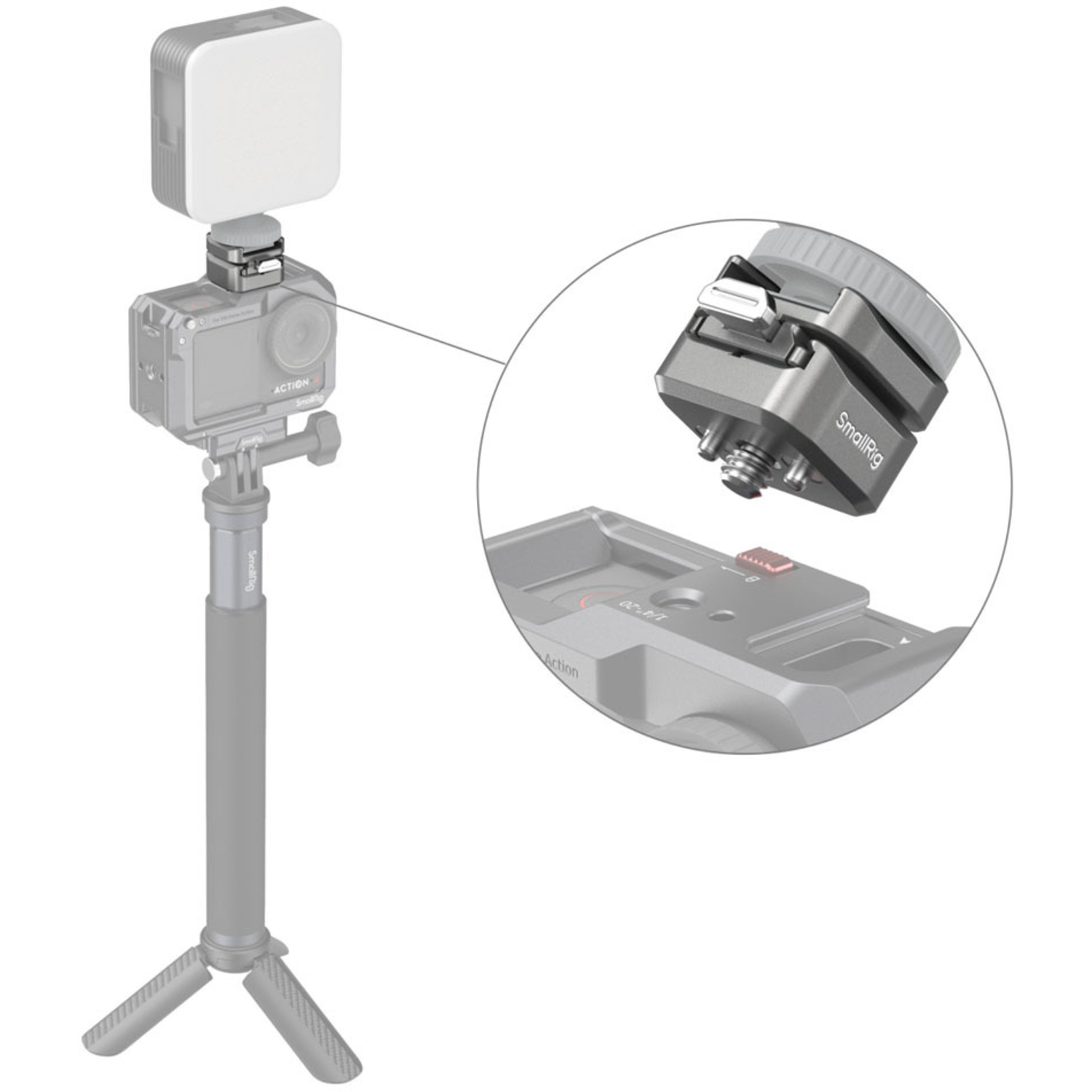 SmallRig HawkLock H18 QR Support mit Cold Shoe 4500