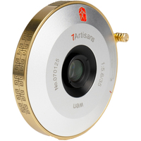 7Artisans Pancake 35mm F5.6 FF für Leica M-Mount silber-gold