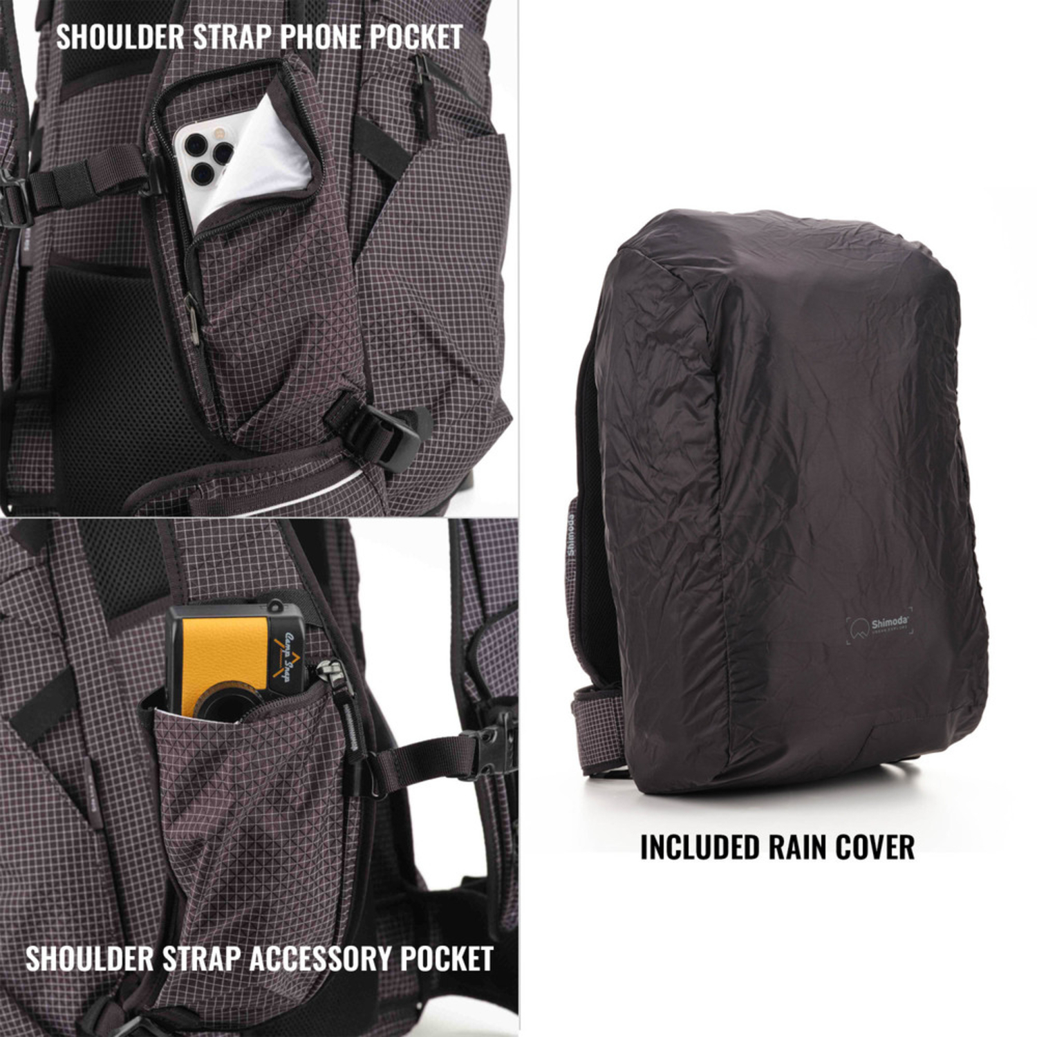 Shimoda Side Lite 22 Rucksack Schwarz/Weiß
