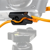 Tether Tools LeverLock mit USB-C an USB-C rechtsgewinkelt Kabel 9,4m 10Gbps orange