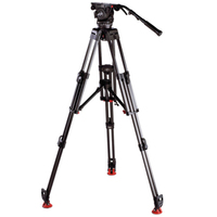 Sachtler SAC1973 System Video 7+7 Kohlefaser mit Stativkopf, ENG 2 CF Heavy-Duty-Stativ, Mittelspinne und Tasche