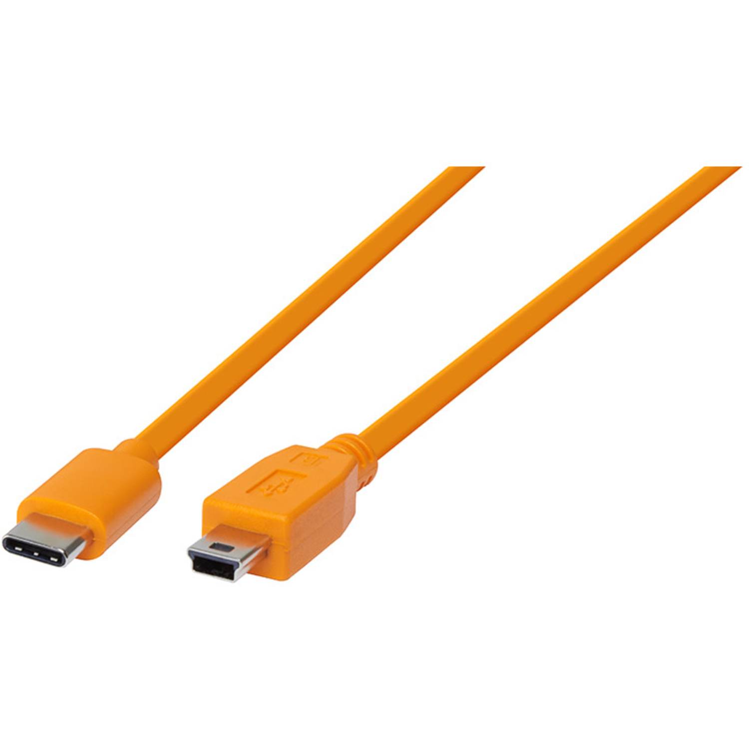 Tether Tools 2 Ersatzkabel USB-C an USB 2.0 Mini-B 5-pin 22cm orange