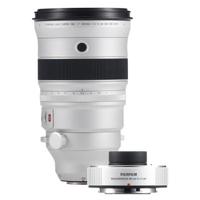 Fujifilm FUJINON XF 200mm F2 R LM OIS WR mit Telekonverter FUJINON XF 1.4X TC F2 WR