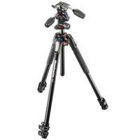 Manfrotto 190 Set Aluminium-Stativ mit 3-Wege-Neiger
