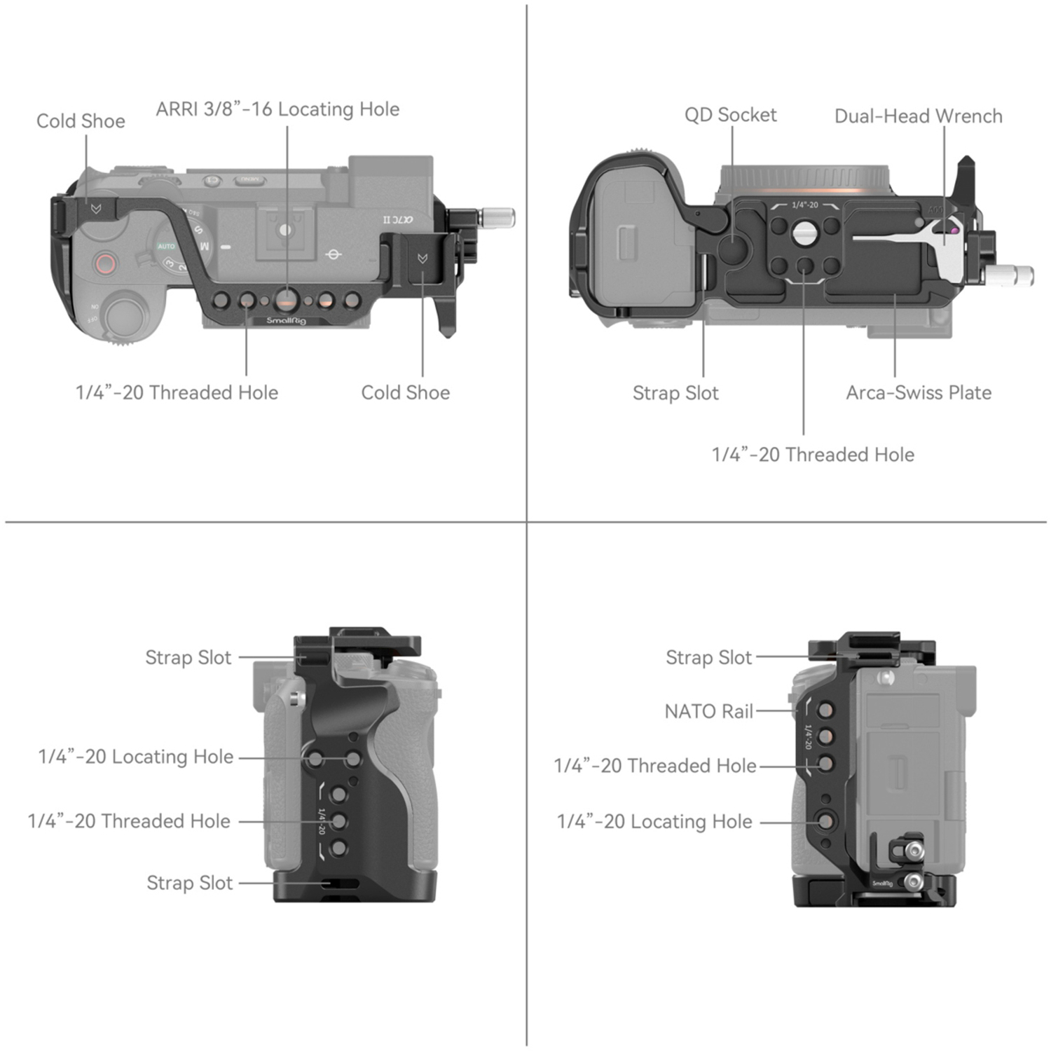 SmallRig Cage Kit 4422 für Sony Alpha 7C II und Alpha 7C R