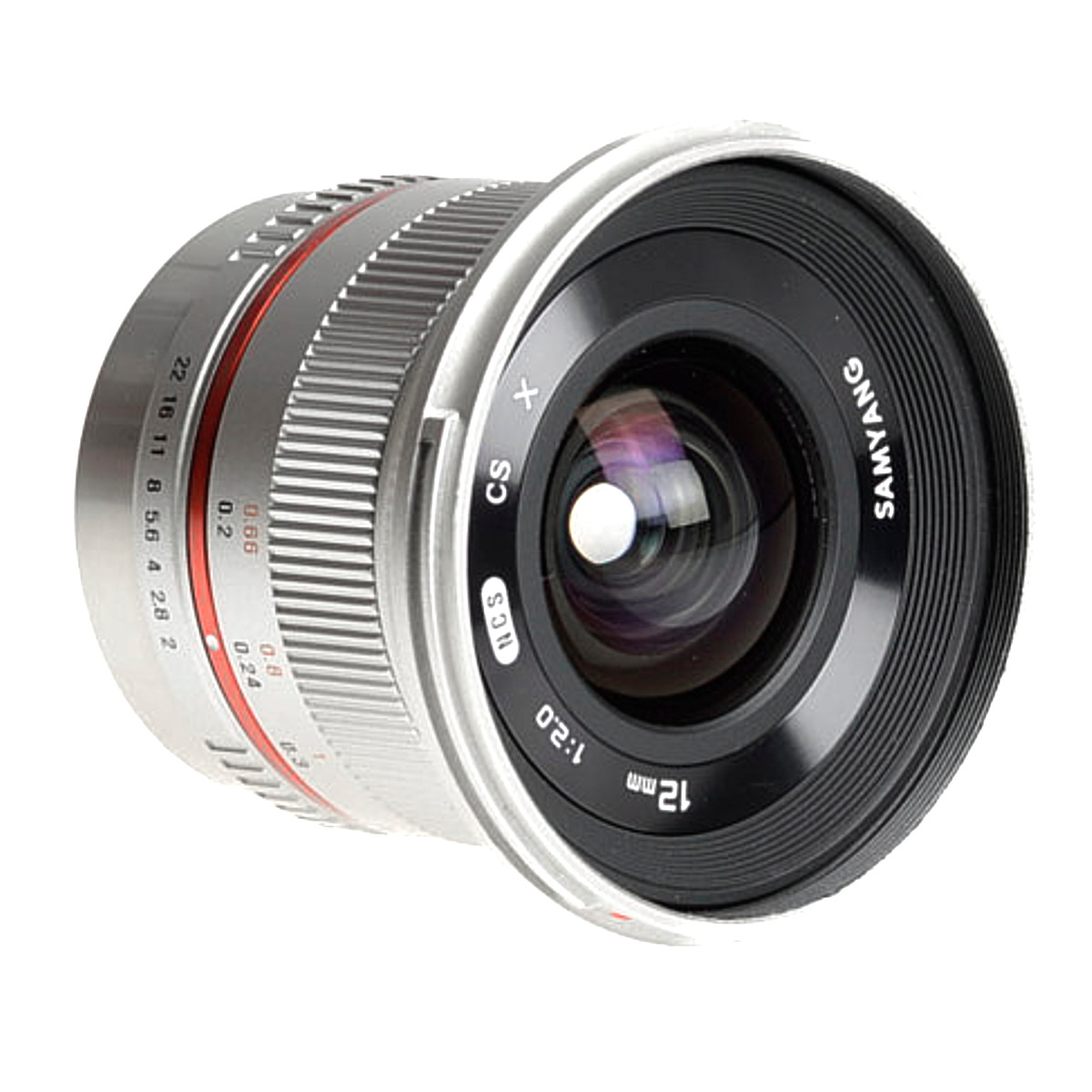 Samyang MF 12mm F2 NCS CS für Fujifilm X-Mount silber gebraucht
