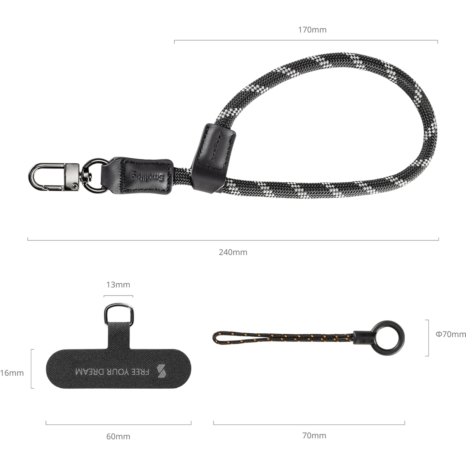 SmallRig Handgelenkschlaufe FilMov 4990 schwarz für Smartphones