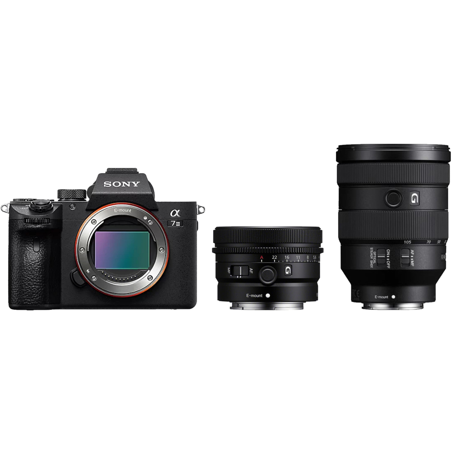 Sony Alpha 7 III mit FE 24-105mm F4 G OSS und FE 24mm F2.8 G 