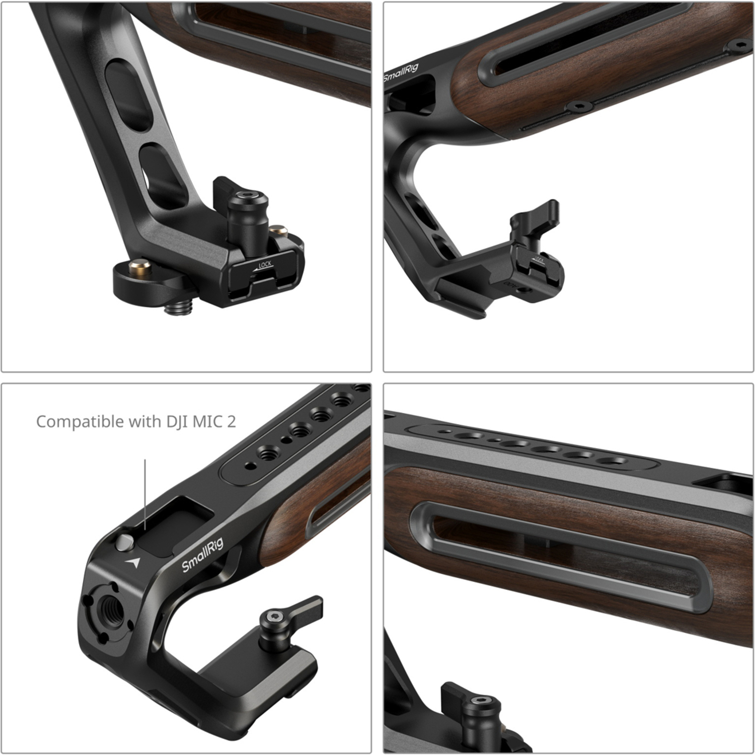 SmallRig Oberer Holz-Griff mit NATO-Klemme 5251
