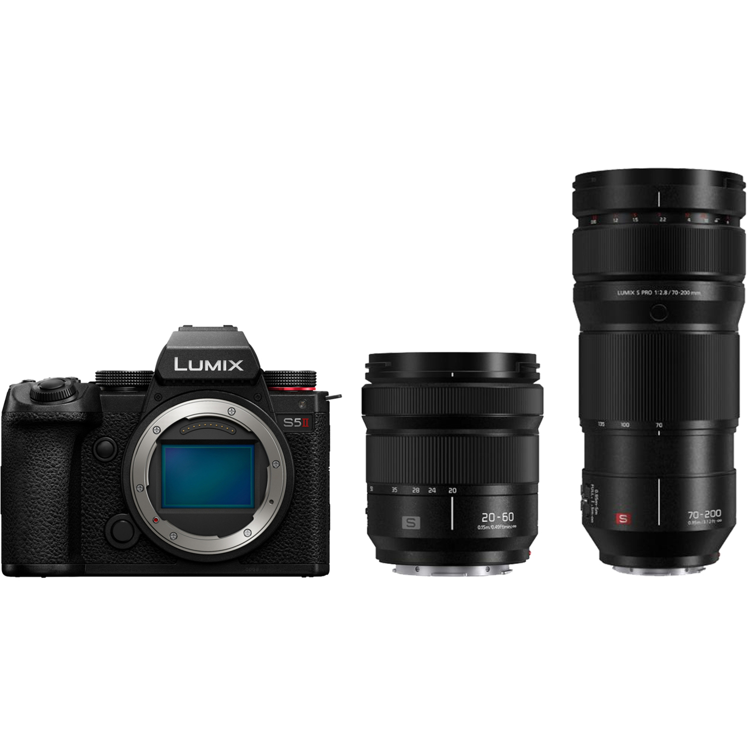 Panasonic LUMIX DC-S5II mit LUMIX S 20-60mm F3.5-5.6 und LUMIX S PRO 70-200mm F2.8 OIS
