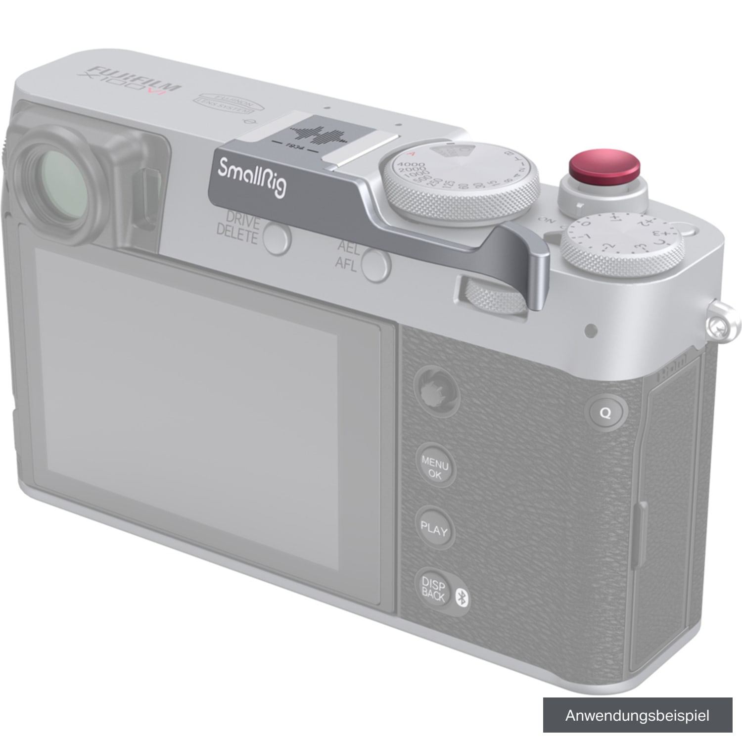 SmallRig 4566 Daumen-Griff für Fujifilm X100VI/X100V, silber