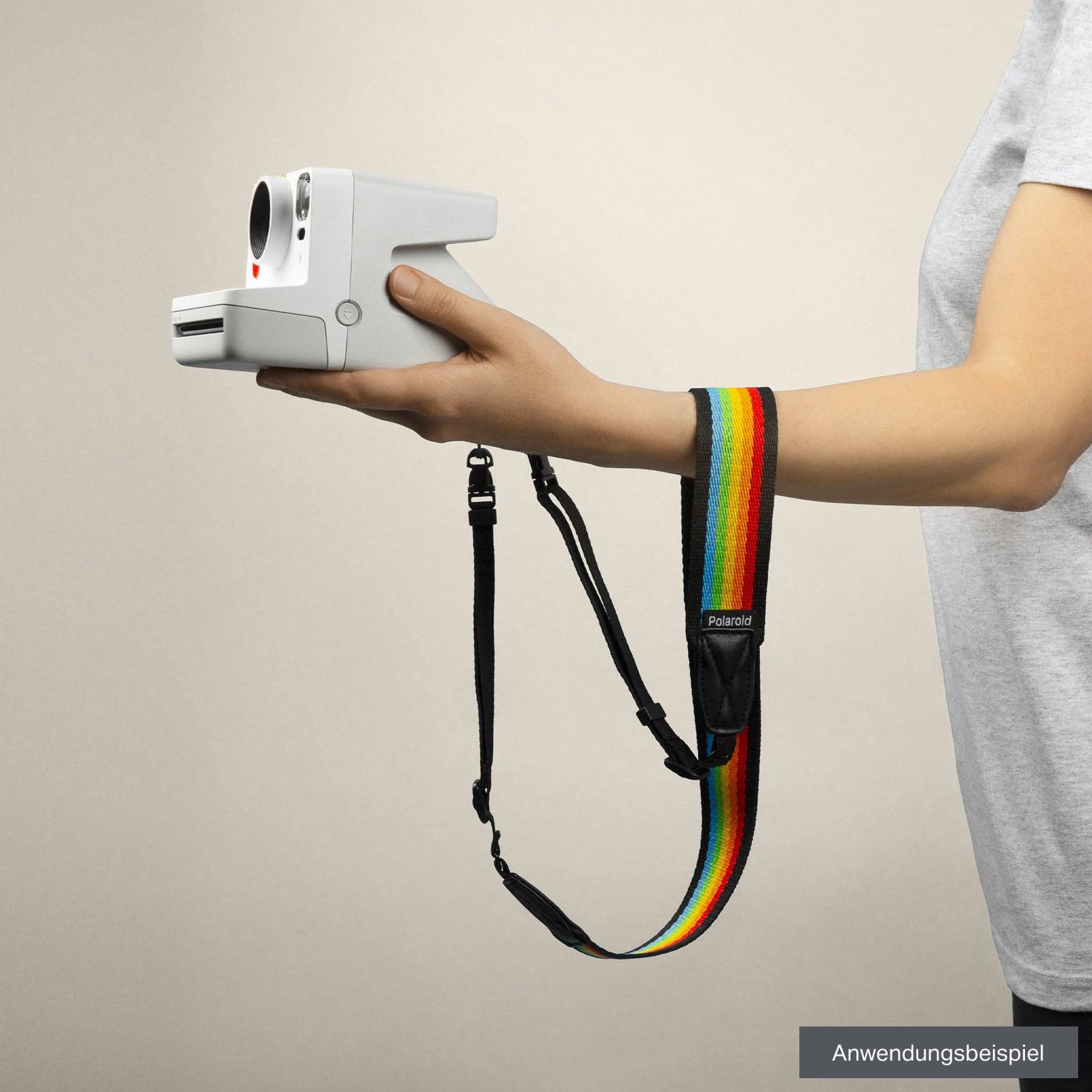 Polaroid Kameragurt Flat Rainbow Black