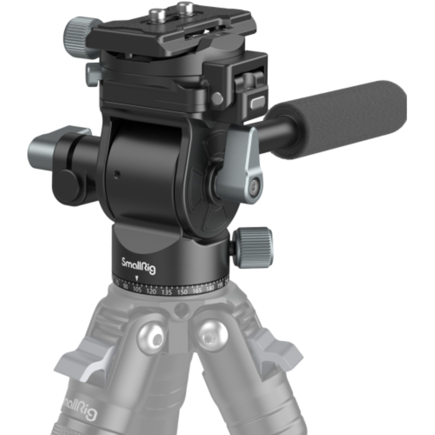 SmallRig Fluidkopf 4104 mit Montageplatte für vertikale Aufnahmen 