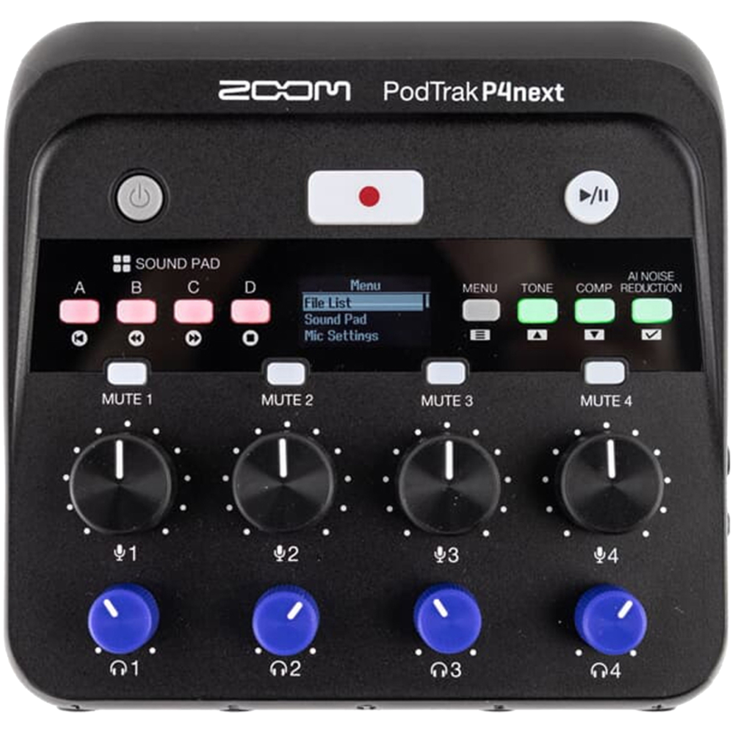 Zoom 4-Track Podcast Recorder PodTrak P4next