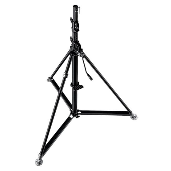 Manfrotto Stativ Super Windup Inox Schwarz