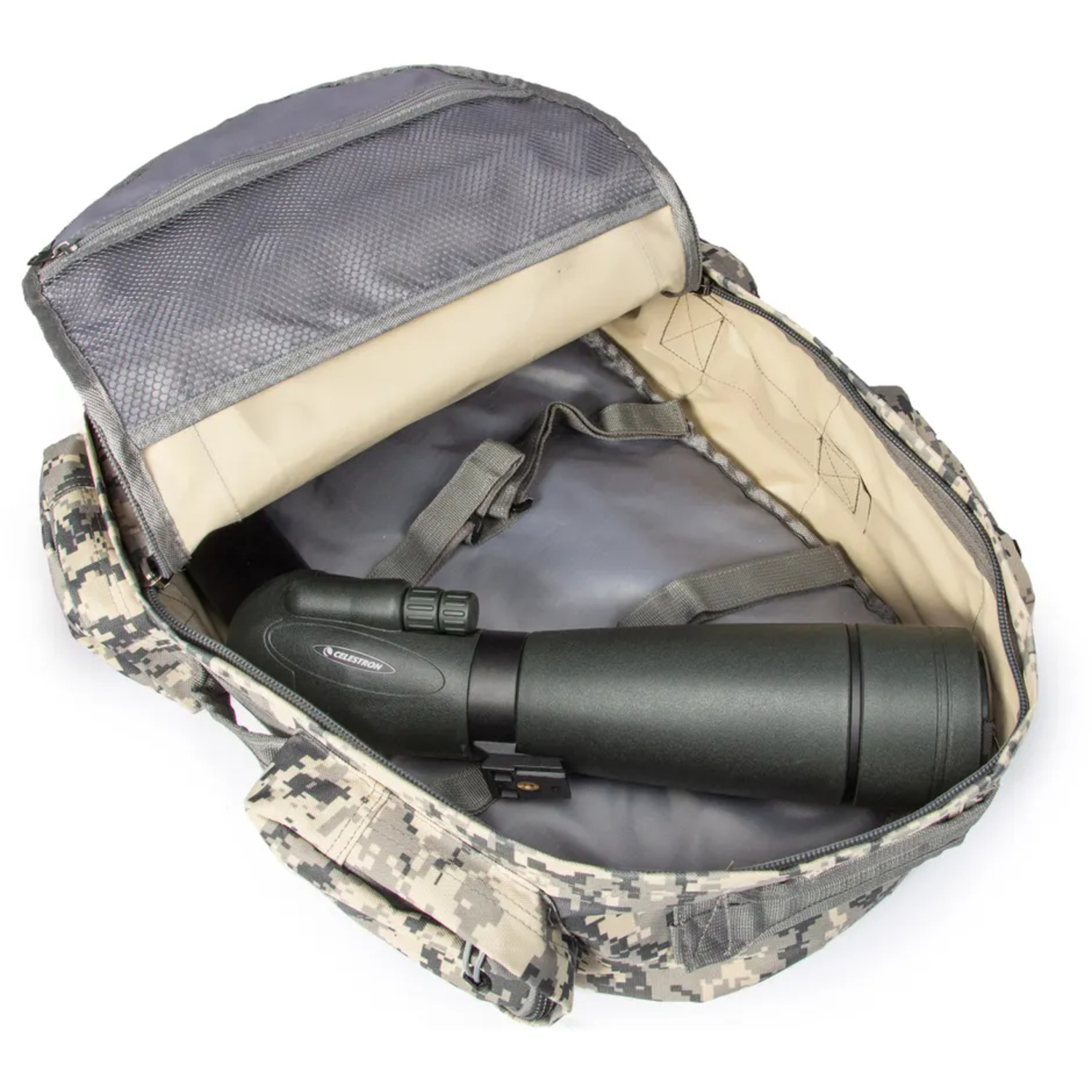 Celestron Ultima 80mm 45 Grad mit Camouflage Rucksack