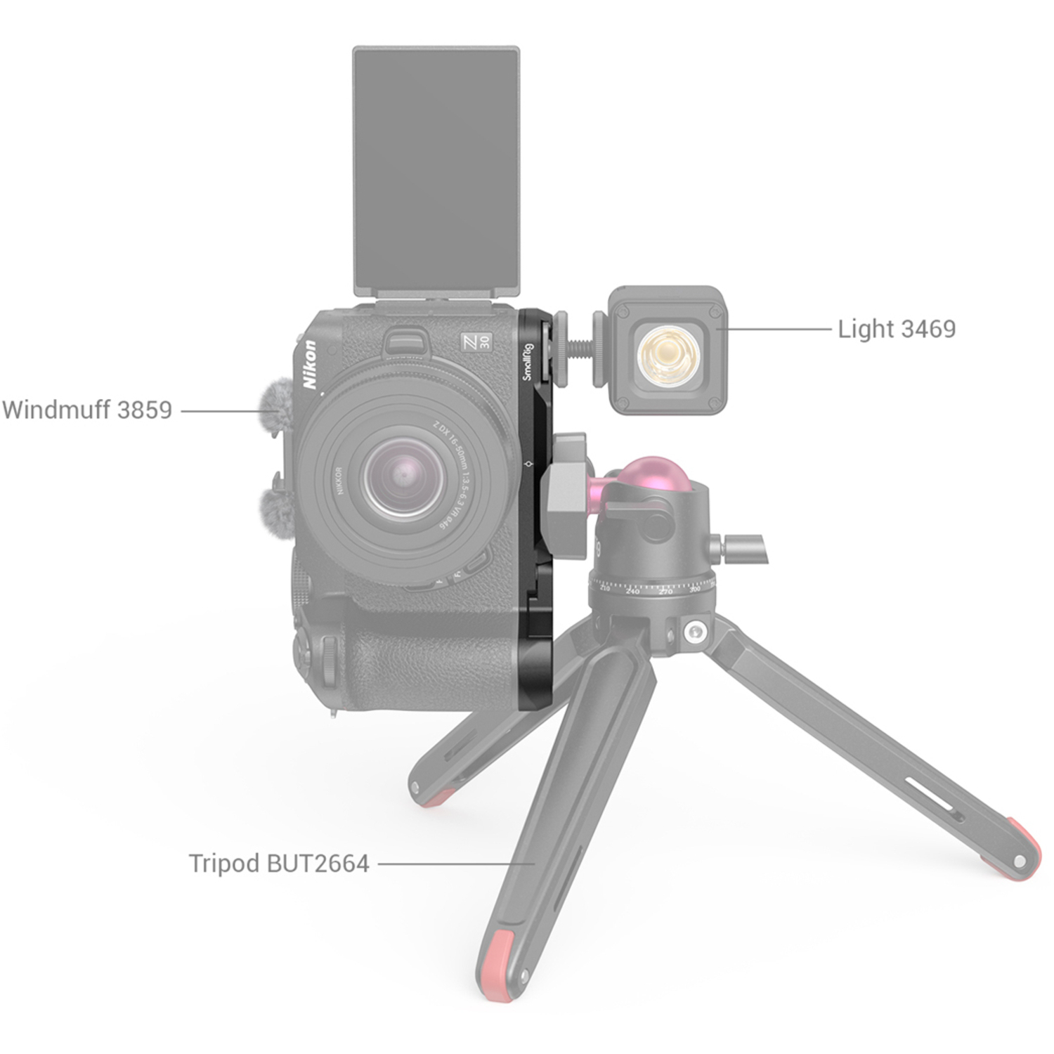 SmallRig 3857 Grundplatte für Nikon Z 30
