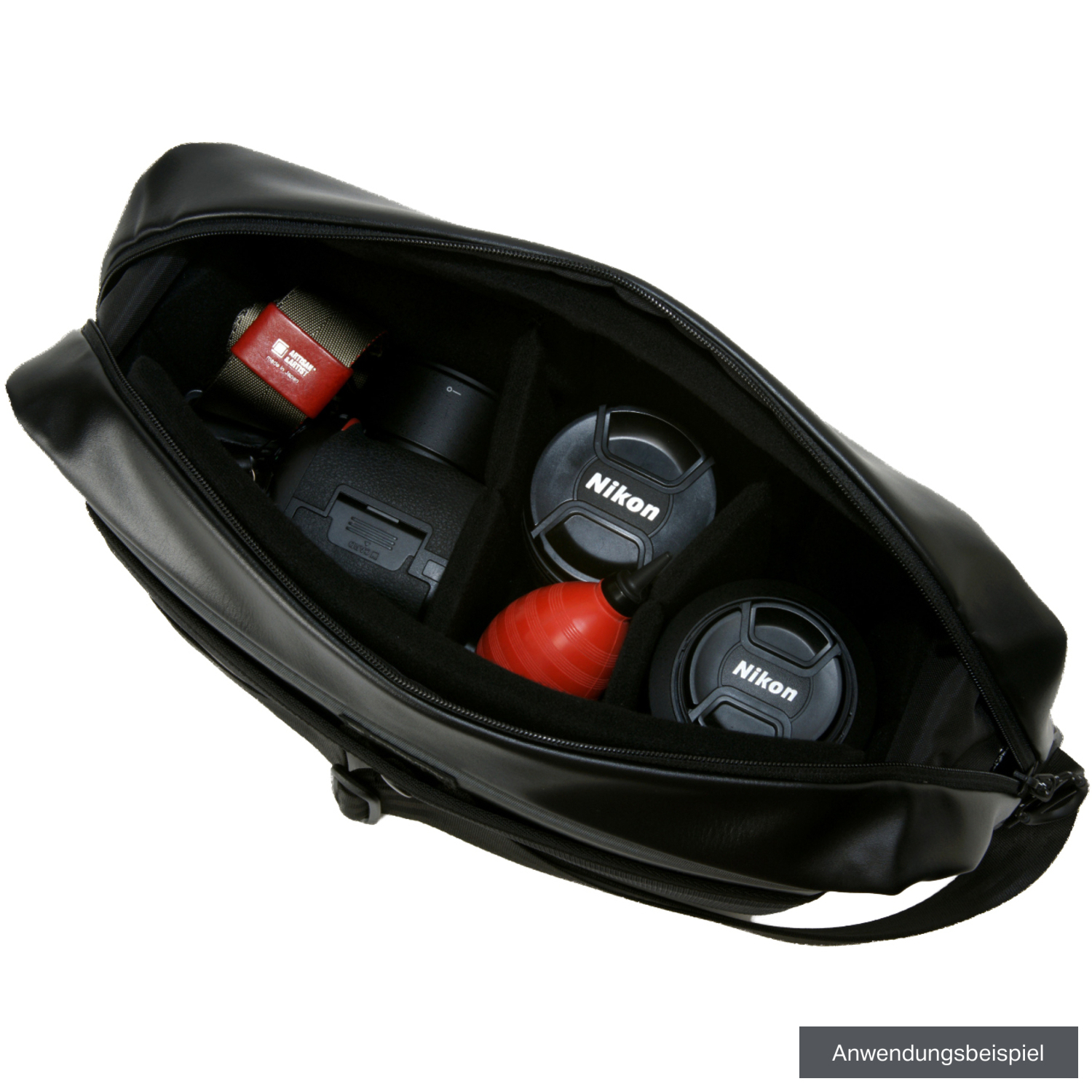 Artisan & Artist Schultertasche Basalt ACAM-BS0002 BKGY schwarz-grau