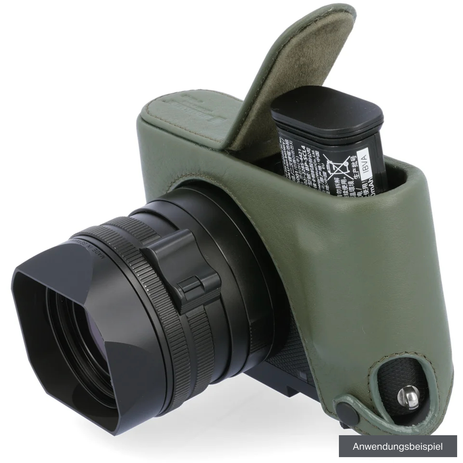 Artisan & Artist Leder-Halfcase LMB-Q123 oliv für Leica Q3, Q2, Q2 Monochrom und Q
