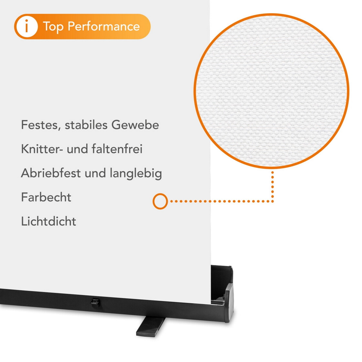 Walimex pro Roll-up Panel Hintergrund weiß 155x200 cm