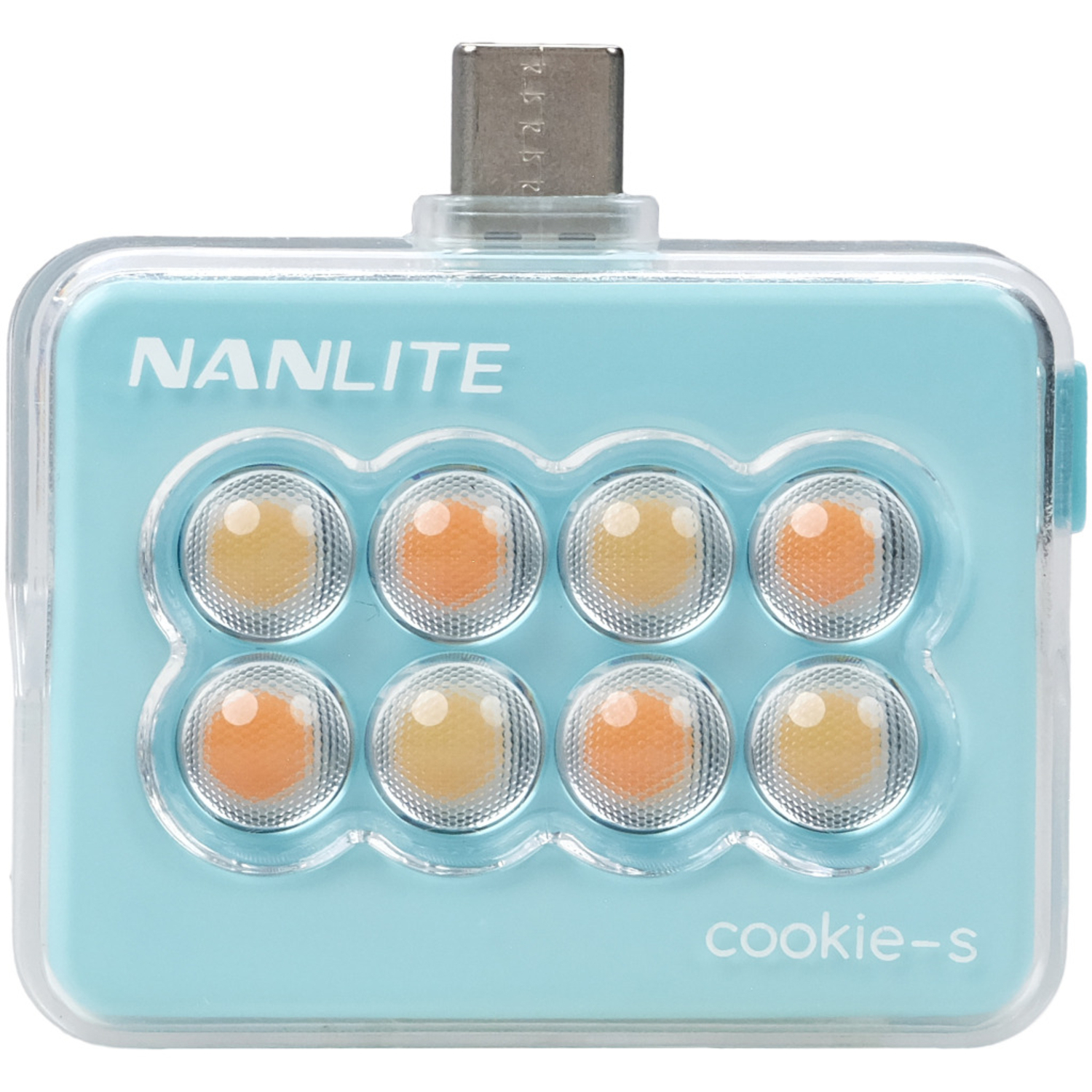 Nanlite Mini-Smartphone-Leuchte cookie-s rechteckig cyan