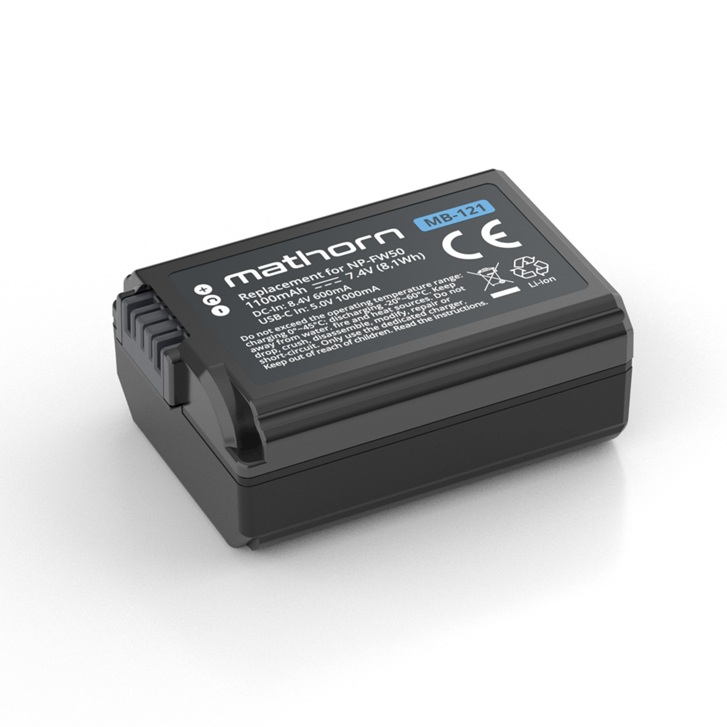 Mathorn Akku MB-121 USB-C für Sony NP-FW50