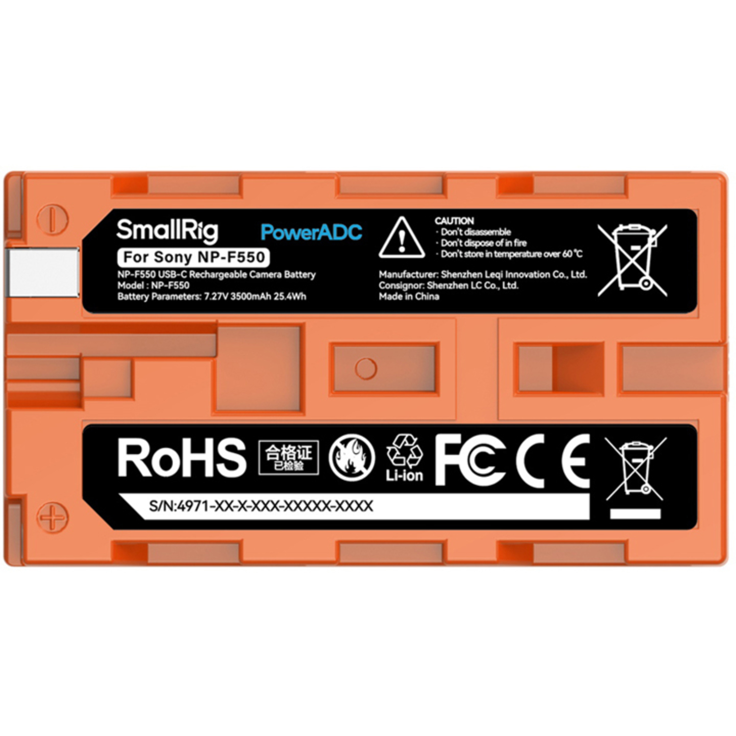 SmallRig Akku NP-F550 USB-C 4971 für Fujifilm Kameras