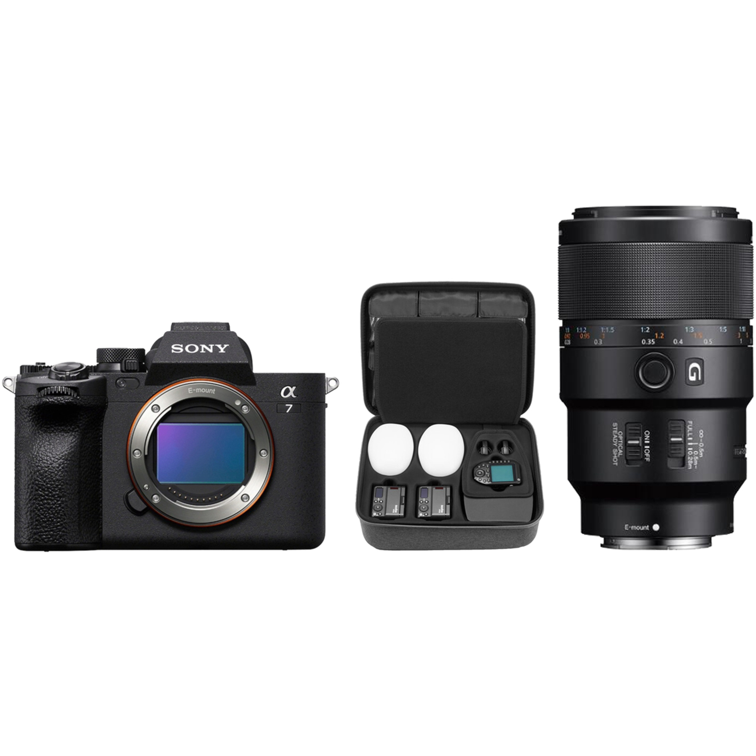 Sony Alpha 7 IV mit FE 90mm F2.8 Makro G OSS und Godox Dental Makro Blitz Set MF12-DK3