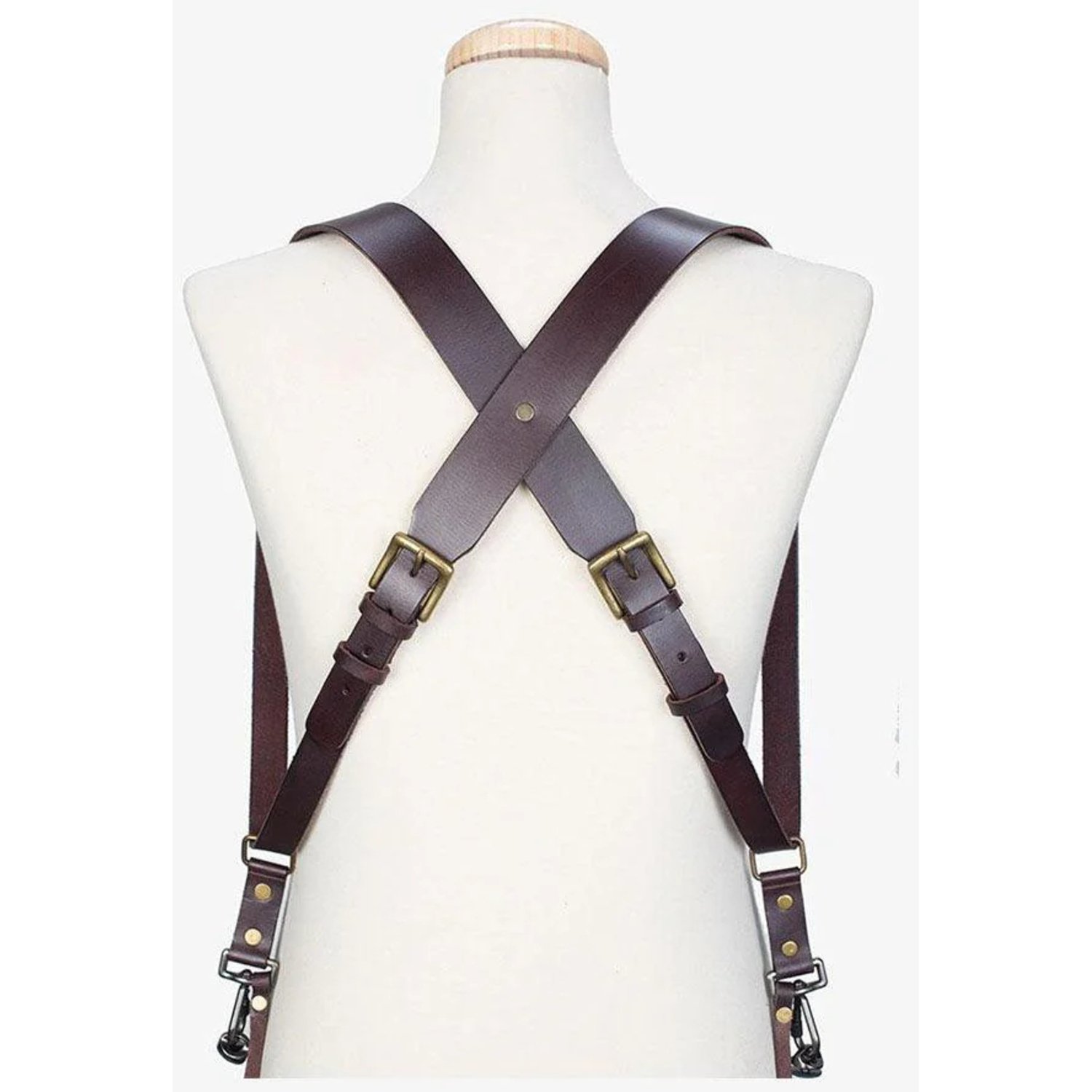 Bronkey Doppel-Kameragurt Berlin #702 Leder Small braun