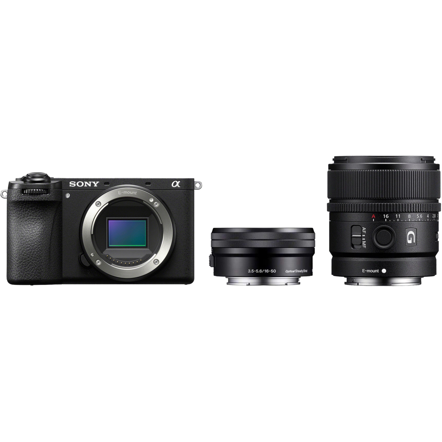 Sony Alpha 6700 mit E PZ 16-50mm F3.5-5.6 OSS und E 15mm F1.4 G 