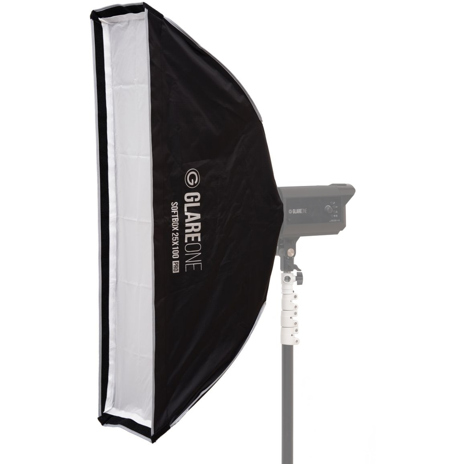 GlareOne Softbox PRO 25 x 100cm mit Wabengitter