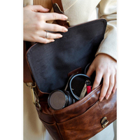 Bronkey Paris Leder Camera Bag Cognac
