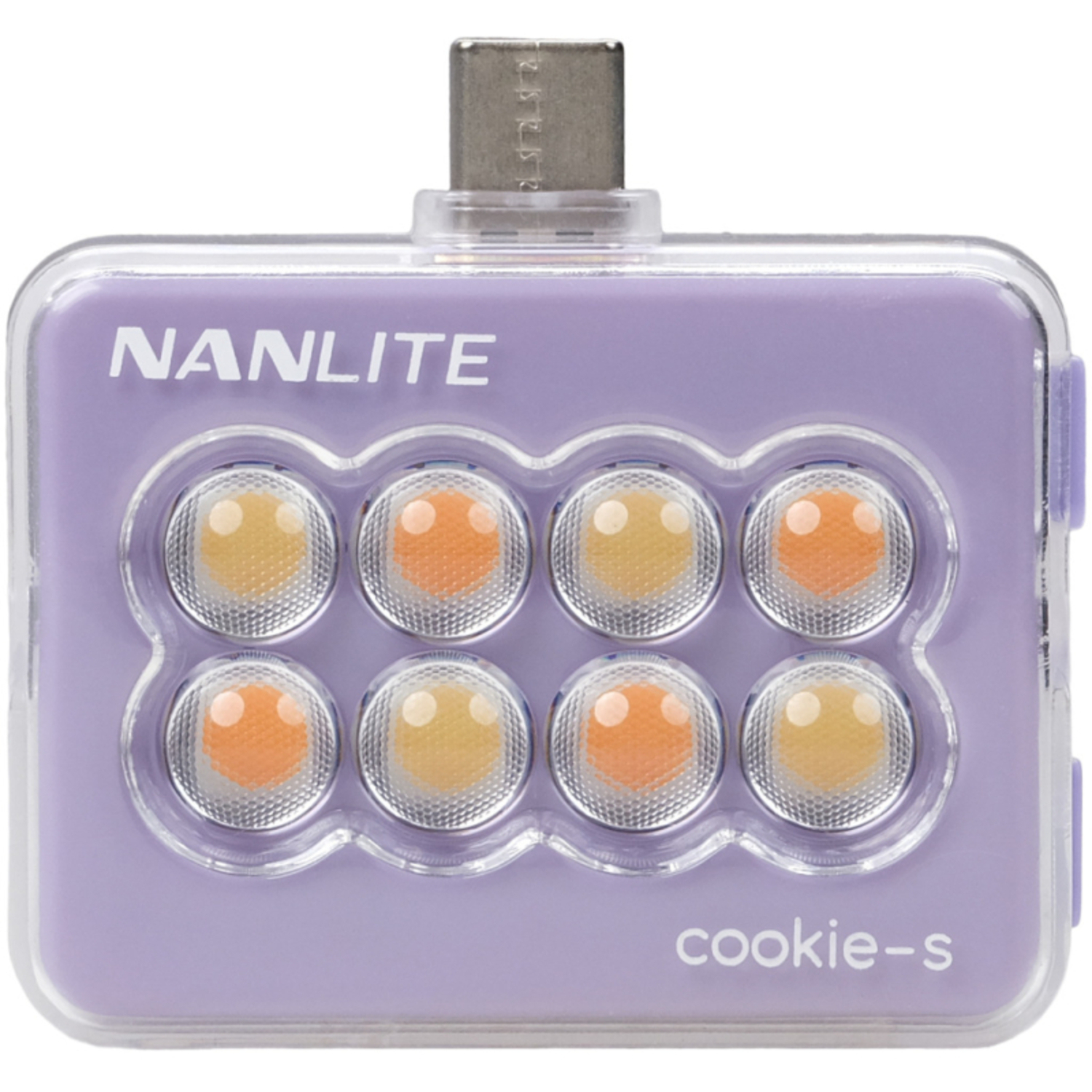 Nanlite Mini-Smartphone-Leuchte cookie-s rechteckig lavendel