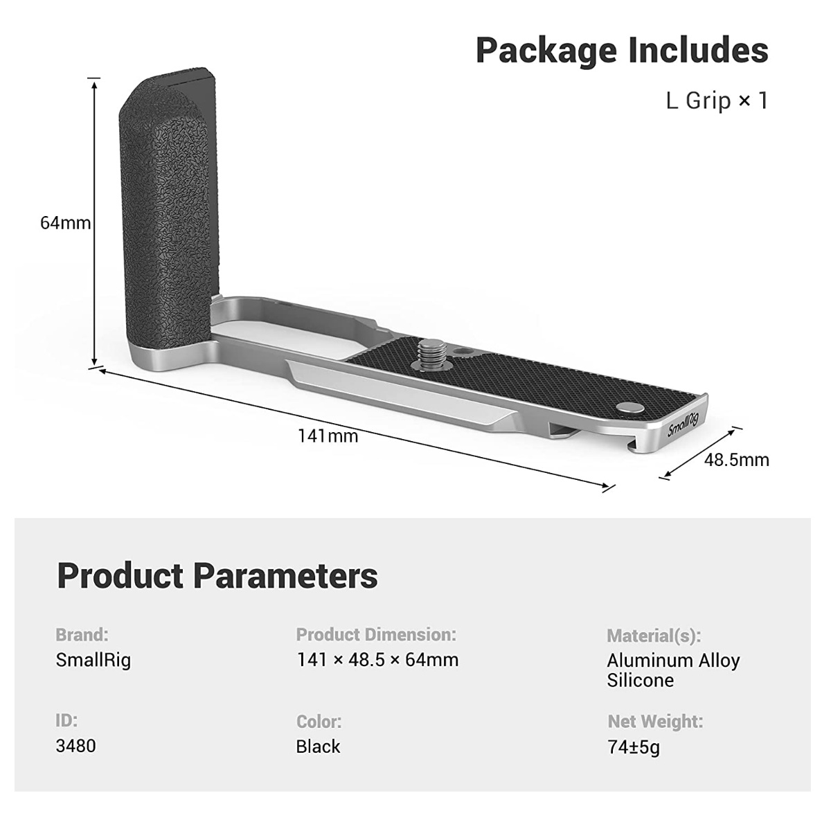 SmallRig 3480 L-Shape Griff für Nikon Z fc