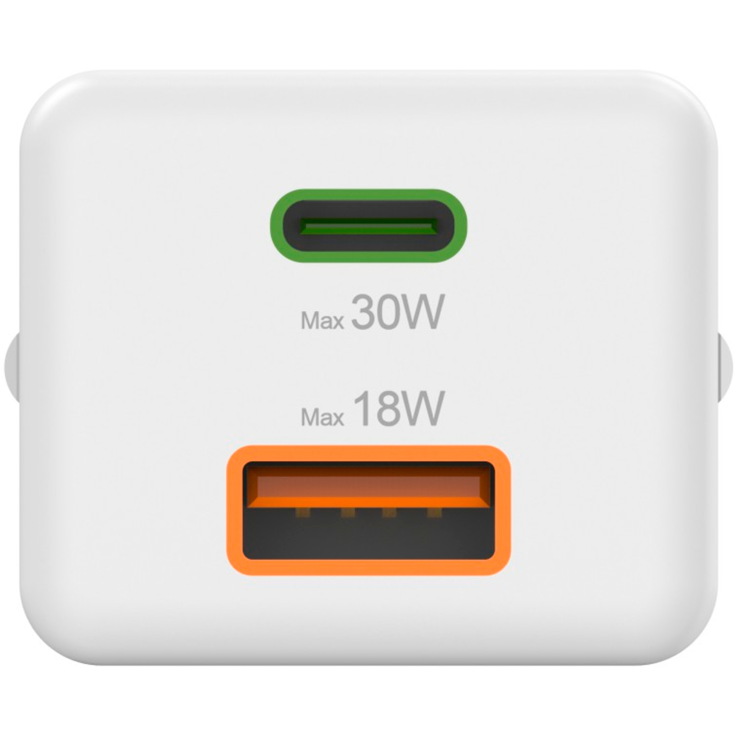 Hama Mini-Schnellladegerät 30W mit USB-C und USB-A weiß