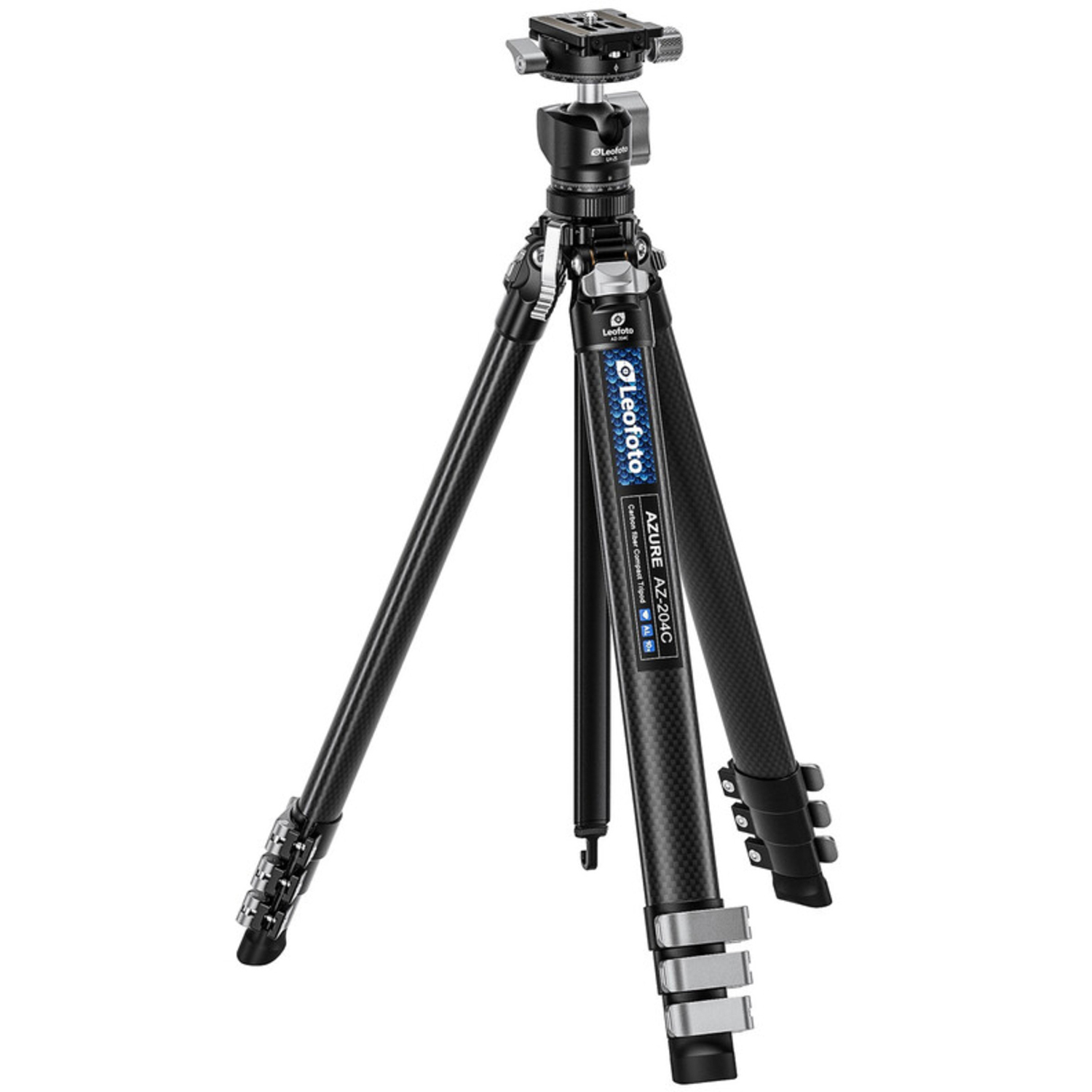 Leofoto Carbon-Dreibeinstativ Azure AZ-204C mit Kugelkopf LH-25R 