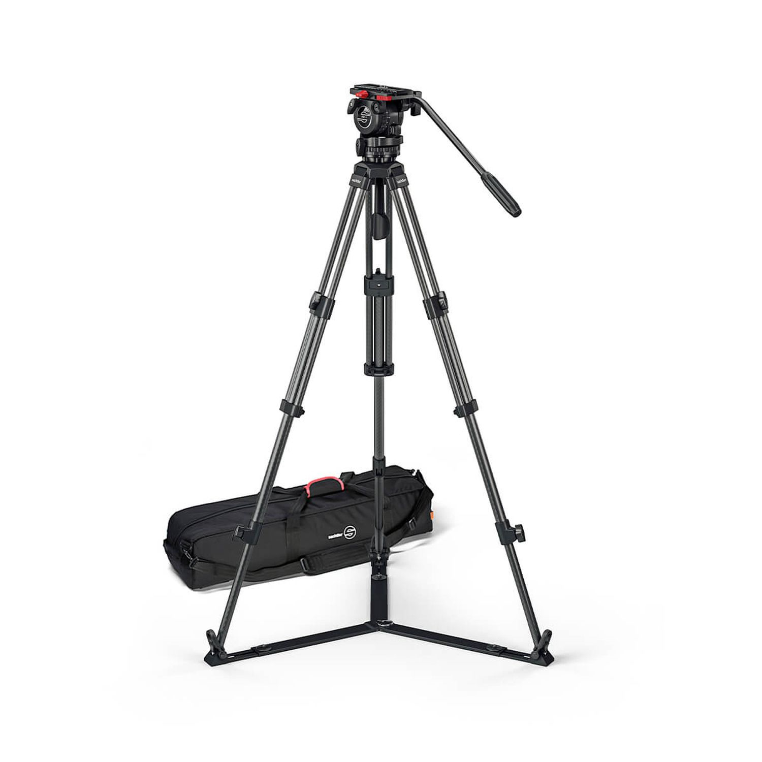 Sachtler SAC0371C FSB 4 Sideload mit Stativ 75/2 CF, Bodenspreizer und Tasche