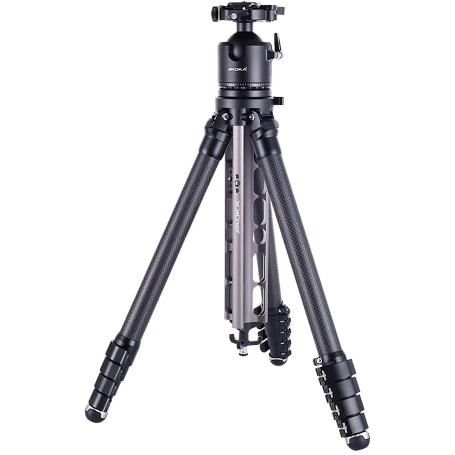 AOKA Carbonstativ TS-255C mit Kugelkopf DH-45 grau