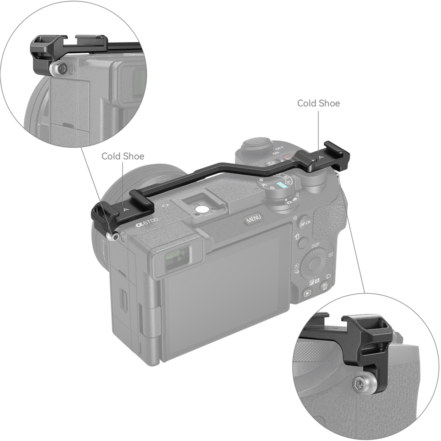 SmallRig 4339 Dual Cold Shoe Montageplatte Sony Alpha 6700